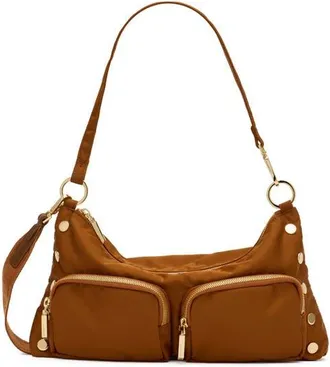 Hammitt Kyle Medium Shoulder Bag in Amber Nylon/gold at Nordstrom