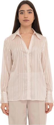 Pennyblack Dames, Blouses & Shirts, Beige, Maat: XL Satijn