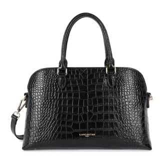 Lancaster Handbags, female, Black, Size: ONE SIZE Half Moon Zippered Bag Exo