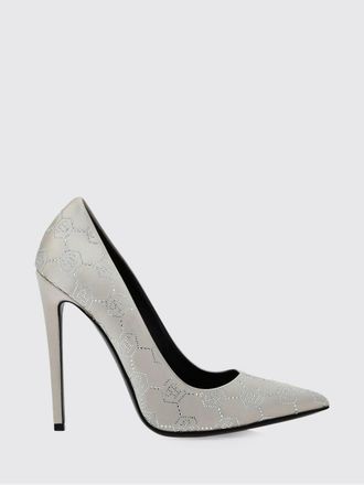 Philipp Plein Satin Pumps with Rhinestone Hexagon