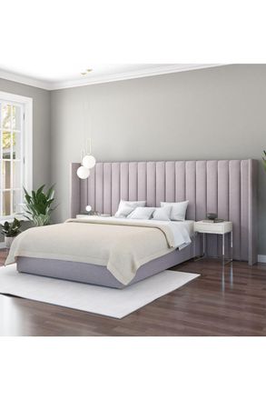 Aspire Home Accents Grandeur Headboard in Eire Linen Grey