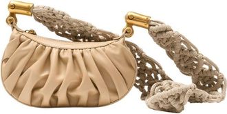 Balmain Ebene Mini Crossbody Bag Beige
