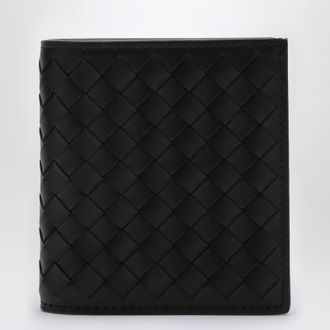 Bottega Veneta Black Intrecciato bi-fold wallet