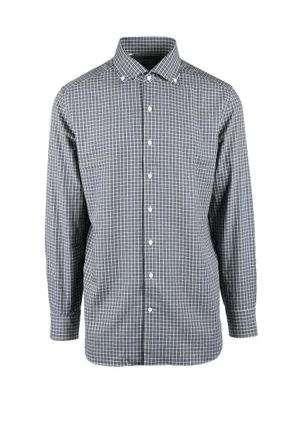 Emanuele Maffeis White/Blue Striped Cotton Shirt