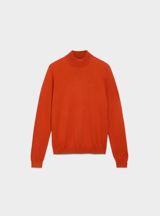 Le 31 Mens TENCEL TM modal and organic cotton mock-neck sweater