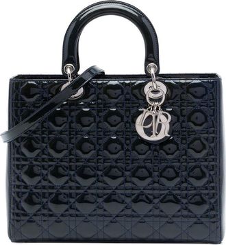 Dior Pre-owned Dior Large Patent Cannage Lady Satchel Ladies WVT9SH5E94W4TAY8