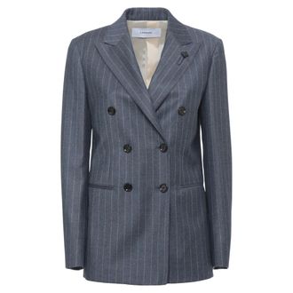 Lardini Giacca in denim di lana lavorata a maglia Plaster - - Jackets - Donna - Blu - XL