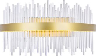 CWI Lighting Genevieve LED Wall Sconce With Medallion Gold Finish Lumens 1248