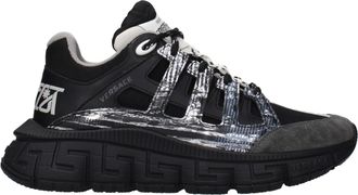 Versace Black Fabric Athletic Womens Sneakers