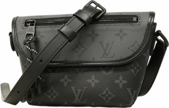 Louis Vuitton Black Gray Shoulder Bag (Pre-Owned)