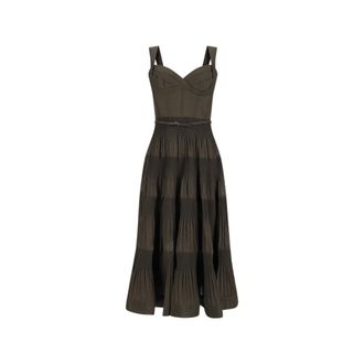 Zimmermann Midi Dresses, female, Green, Size: 2XS Pleated Draped Midi Dress