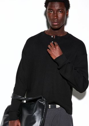 Le 31 Mens Waffle Henley Shirt Tee Shirt Imported from Seoul