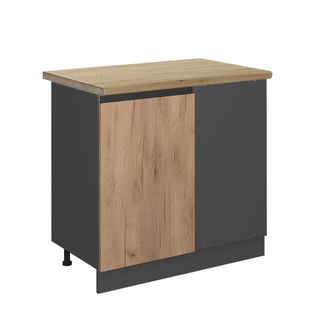 Vicco Armario De Esquina R-line, Roble Dorado, 86 Cm, Et Roble