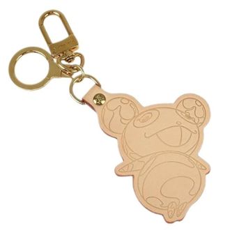 Louis Vuitton Vintage, unisex, Beige, ONE Size, Leer, Pre-owned Leren Sleutelhanger