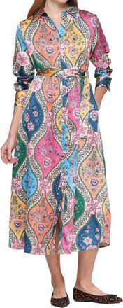 Vilagallo Amira Estampado Floral Dress In Multi