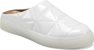 Aerosoles Ella Mule Womens White Quilted Slip On Comfort Shoes RHS9336