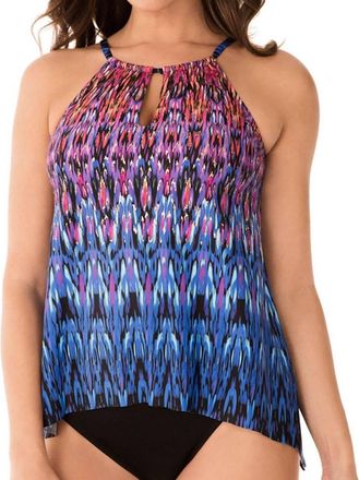 Miraclesuit Peephole Tankini Top In Mir Vesuvio