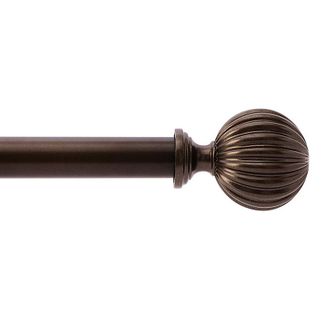 Ballard Designs Set of 2 Fluted Ball Drapery Finial - Bronze, 1.25 - Ballard Designs
