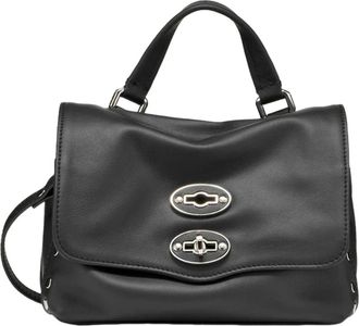 Zanellato Baby 191 Schoudertas - Dames - Handtassen - Zwart - ONE Size - Leer - Tassen