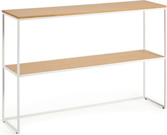 K Home Design Konsolentisch Xoanny 120 x 80 cm, Eiche Natur/Weiss