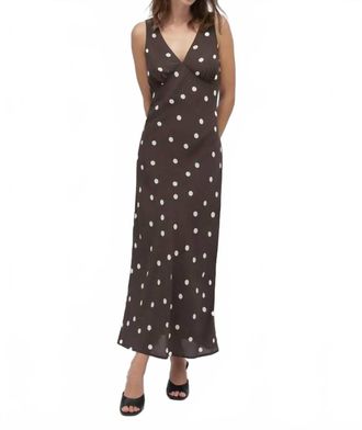 Favorite Daughter The Anyday Anytime Dress In Espresso Polka Dot