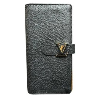 Louis Vuitton Pre-owned Wallets, female, Black, Size: ONE SIZE Pre-owned LV Vertical Long Wallet