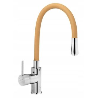 OEM Grifo De Lavabo Cromado Queen Con Ca&ntilde;o Beige