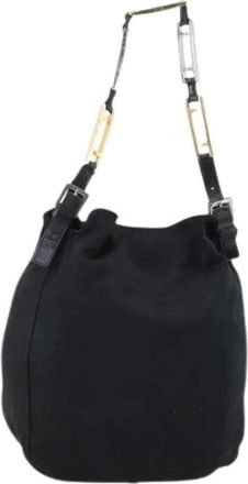 Fendi Pre-owned Bucket Bags, female, Black, Size: ONE SIZE Pre-owned Nylon Bucket Bag