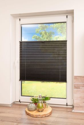 K-Home Plissee »Klemmfix Pisa« Lichtschutz ohne Bohren verspannt Crushed-Optik