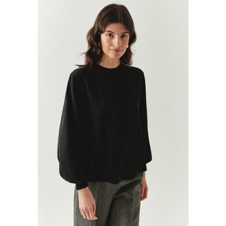 Exquise Joelle Long Sleeve Blouse in Black at Nordstrom, Size Xx-Large