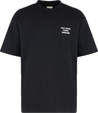 Drôle de Monsieur Slogan Cotton Crew-neck T-shirt