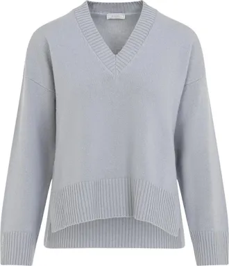 PESERICO Truien & Vesten, Dames, Blauw, M, V-hals Trui