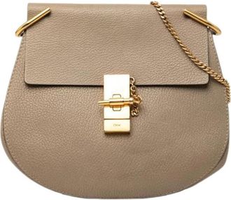 Chlo&eacute; Tweedehands leren schoudertassen - Dames - Vintage Schoudertas - Bruin - ONE Size - Vintage