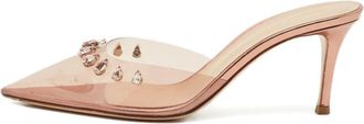 Gianvito Rossi Mules Plexi con cristalli - Toni neutri