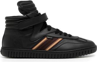 Bally Zwarte Casual Gesloten Platte Sneakers - Heren - Sneakers - Zwart - 42 1/2 EU - Leer - Schoenen