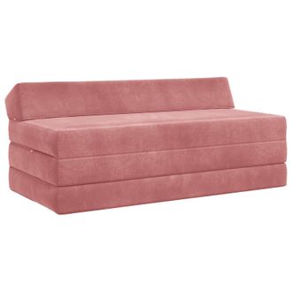 vidaXL Sof&aacute; Cama Plegable Rosa 120 X 60 X 49 Cm Tela Vidaxl