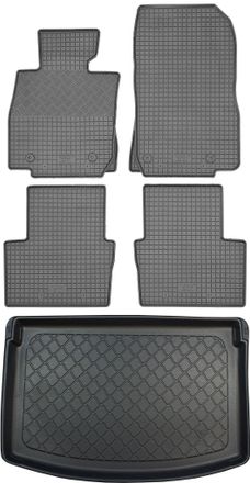 OEM Mazda Cx-3 Suv (5 Puertas) Desde Junio De 2015. Juego De Alfombrillas De Goma Para Coche Y Alfombrilla Para Maletero