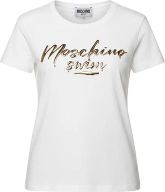 Moschino T-Shirt A1920 - Dames - T-shirts - Wit - M - Katoen - Tops