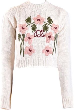 Dsquared2 Beige Floral Print Sweatr