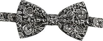 Dolce & Gabbana Paisley Silk Bow Tie - Black