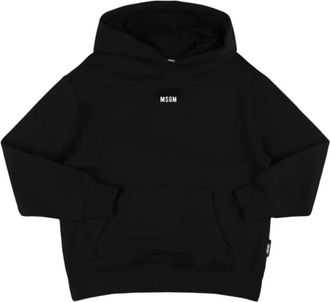 Msgm Hooded Sweatshirt - male - MSGM - Kids Sweatshirts - Black - 8 Y - Kids