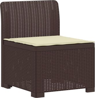 vidaXL Sill&oacute;n Individual De Jard&iacute;n Con Coj&iacute;n Apariencia De Ratan Pp Vidaxl