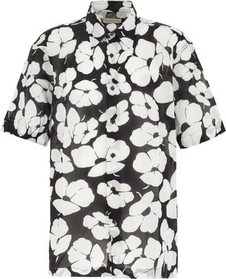 Dries Van Noten Short Sleeve Shirt - Heren - Korte mouwen Overhemden - Zwart - XL - Overhemden