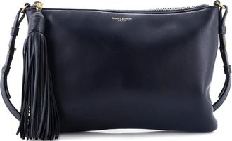 Saint Laurent Teen Monogram Leather crossbody bag - Blauw