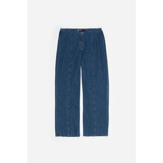 Bimba & Lola Straight Trousers in Denim Blue at Nordstrom, Size 34 Eu