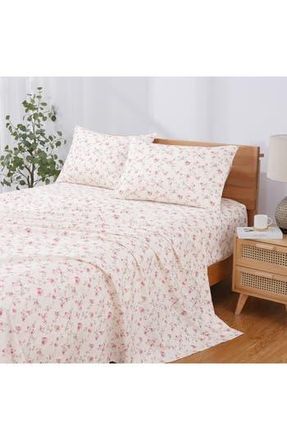 Modern Threads Printed 4-Piece Sheet Set in Kashmir Rose at Nordstrom Rack, Size California King