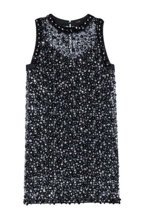 Maje Rhinestone floral dress in Black at Nordstrom, Size 40 Eu
