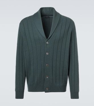 Kiton Cardigan in cashmere a coste