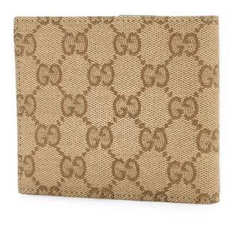 Gucci Essence Classic Bi-fold Portemonnee - Heren - Accessoires - Beige - Maat: ONE Size Leer