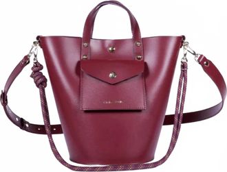 CRAIE STUDIO Womens Notion Calf Leather Bag In Prune
